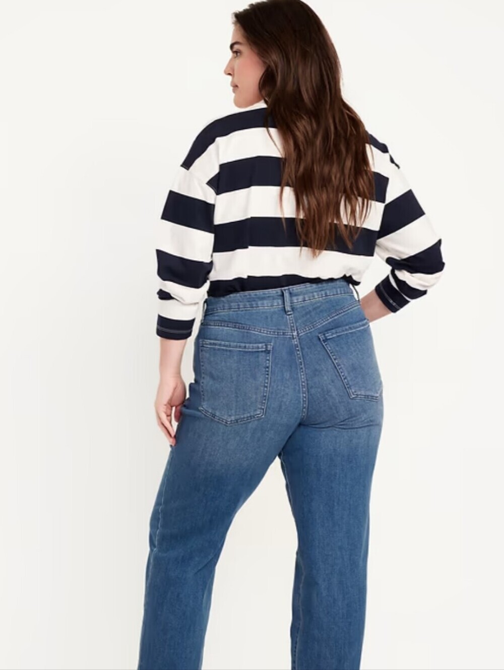 NEW Old Navy High-Rise Wow Loose Jeans Women’s Tall Size 18 Stretch Blue Denim
